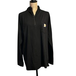 Carhartt Force Black Long Sleeve Quarter-Zip Shirt